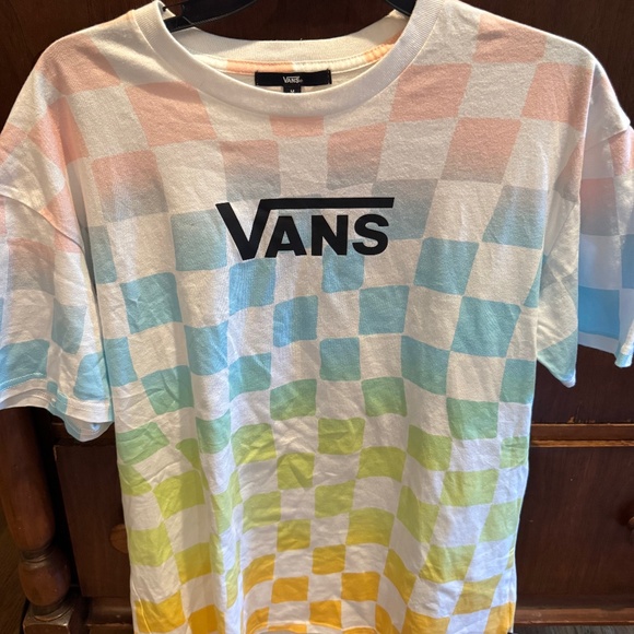 Vans Rainbow Checkerboard AOP Tee - Picture 1 of 4